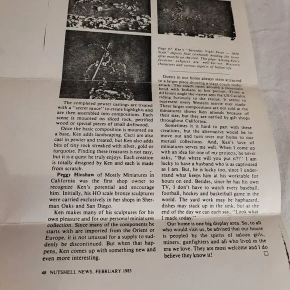 Ken Dettling Artist Sculpture 1983 Pewter Miniatures of Old West "Indian Villag" - Picture 11 of 11